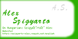 alex szigyarto business card